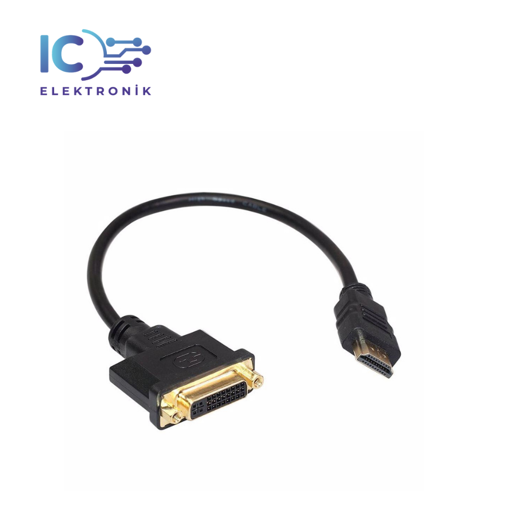 HDMI Erkek to DVI 24+5 Dişi Dönüştürücü Çevirici Adaptör