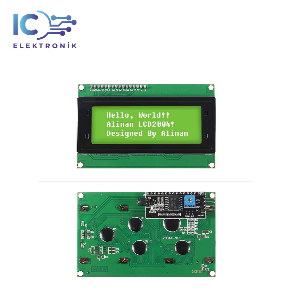 20X04 LCD SCREEN GREEN WITH I2C