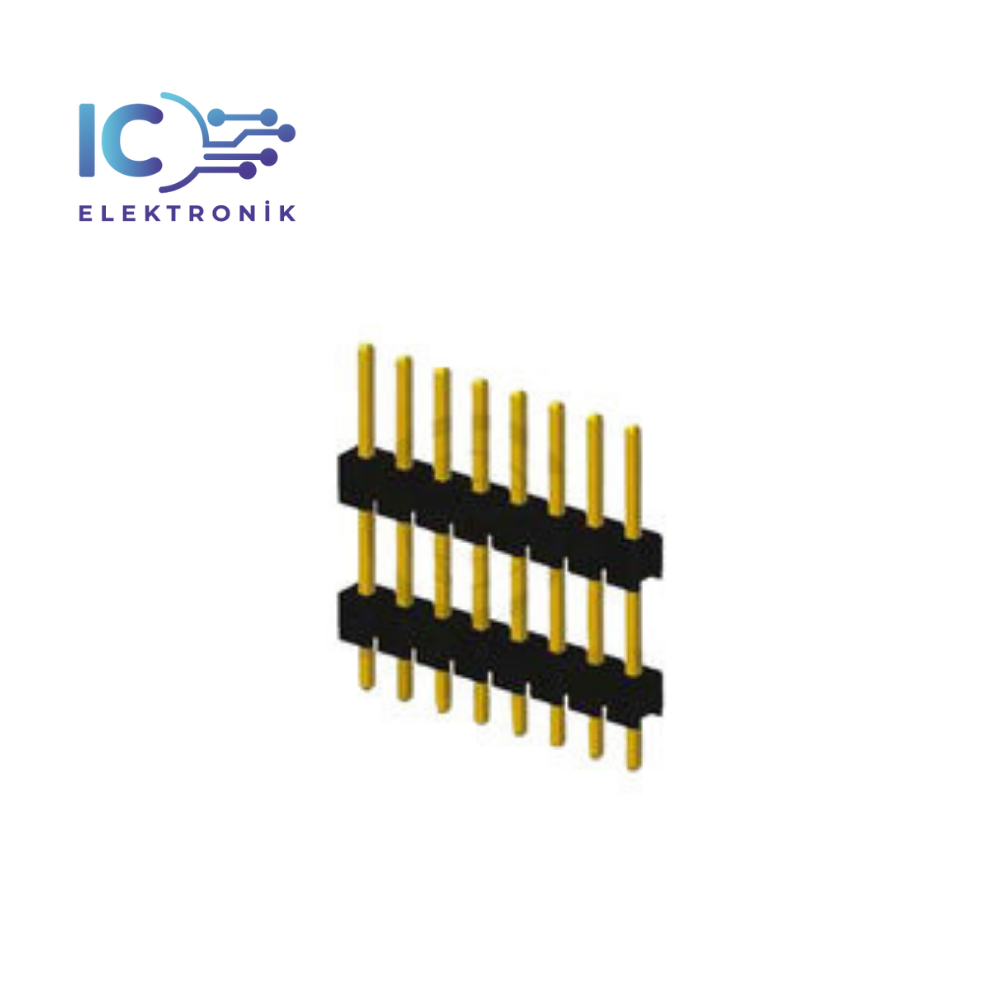 8 Pin (1x8) 2.54mm 2 Katlı Erkek Pin Header