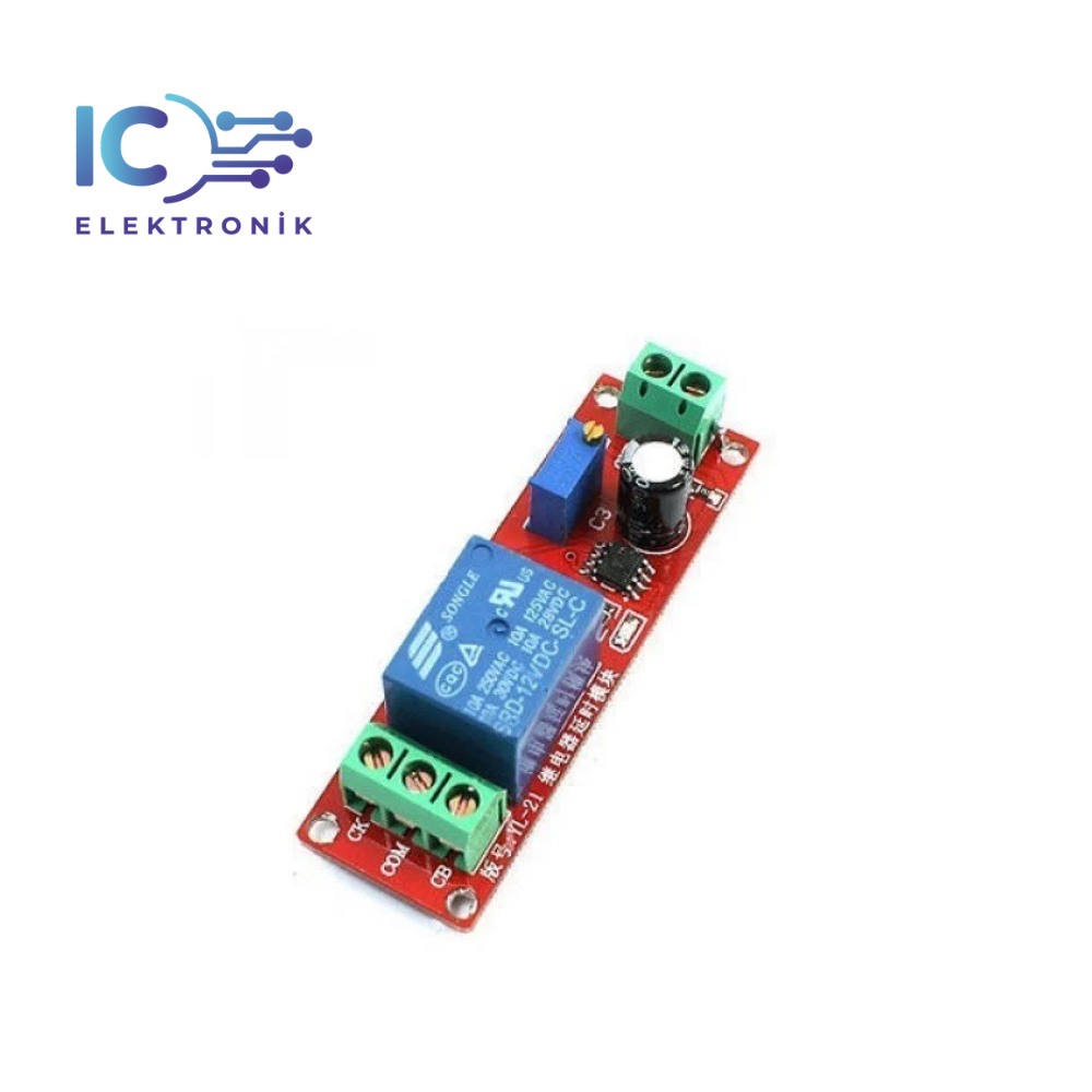 12V 1 Kanal Röle Kartı Zaman Ayarlı Delay-Off Relay Module NE555