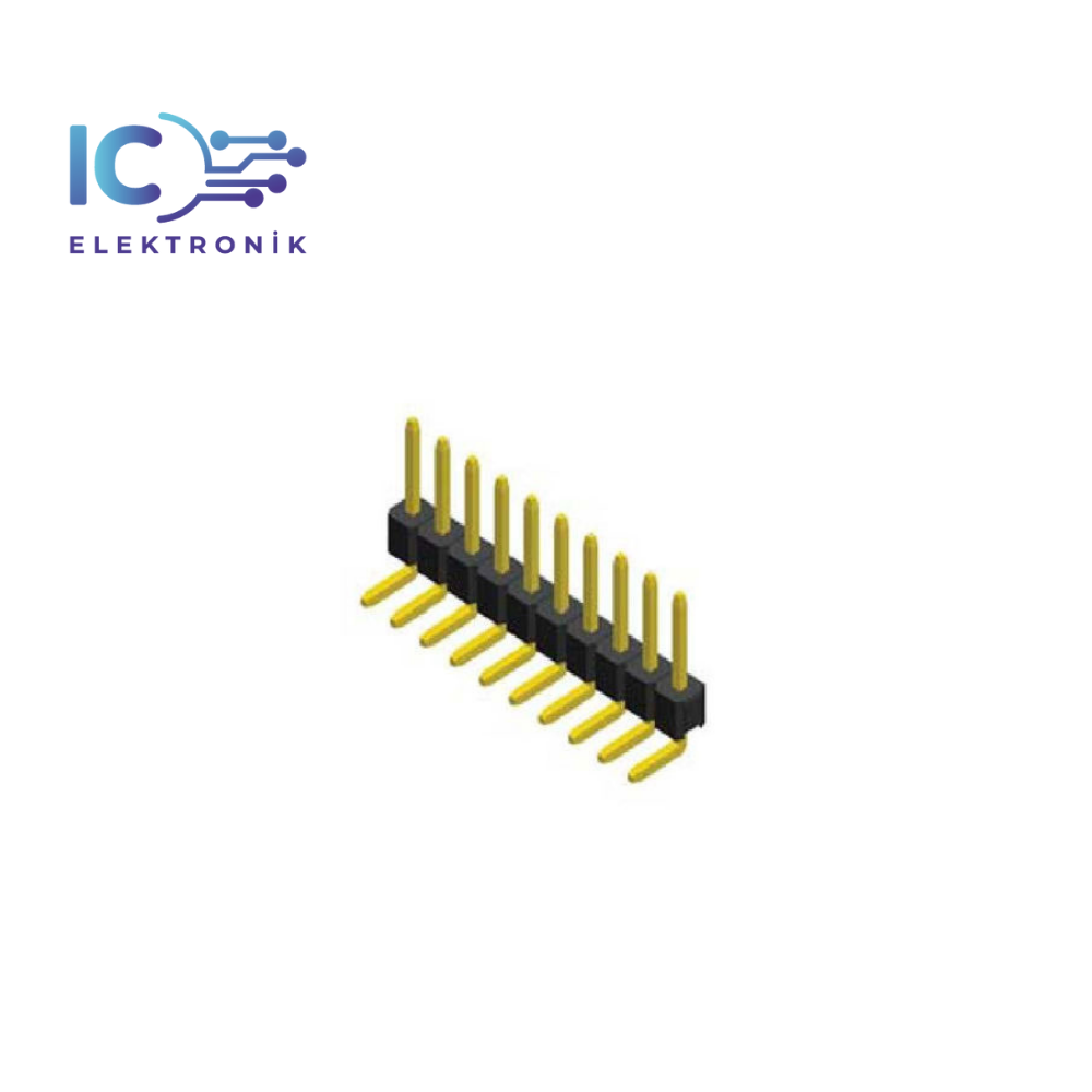 1x10 Erkek Pin Header - 2.54mm - 90 Derece