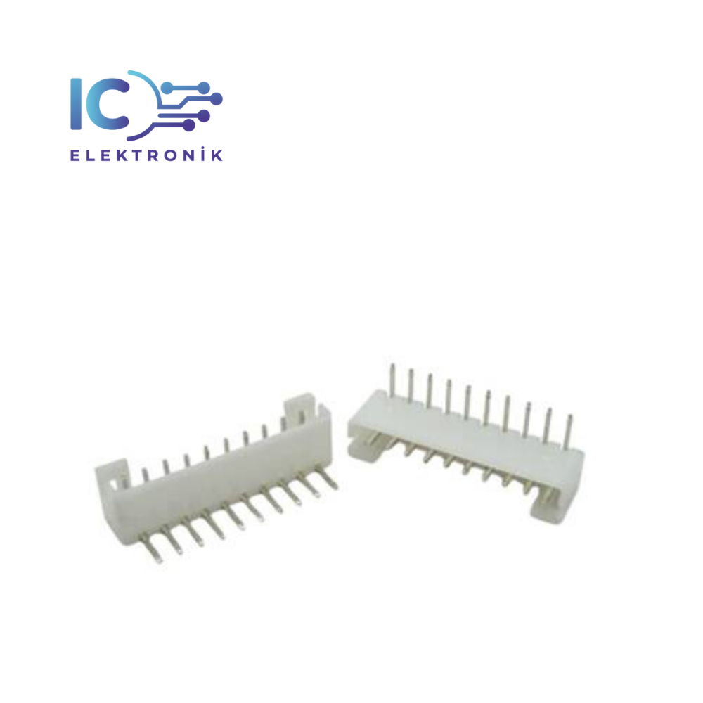 JST-XH 2.54mm Soketli 10 Pin Eğik Tunik Konnektör