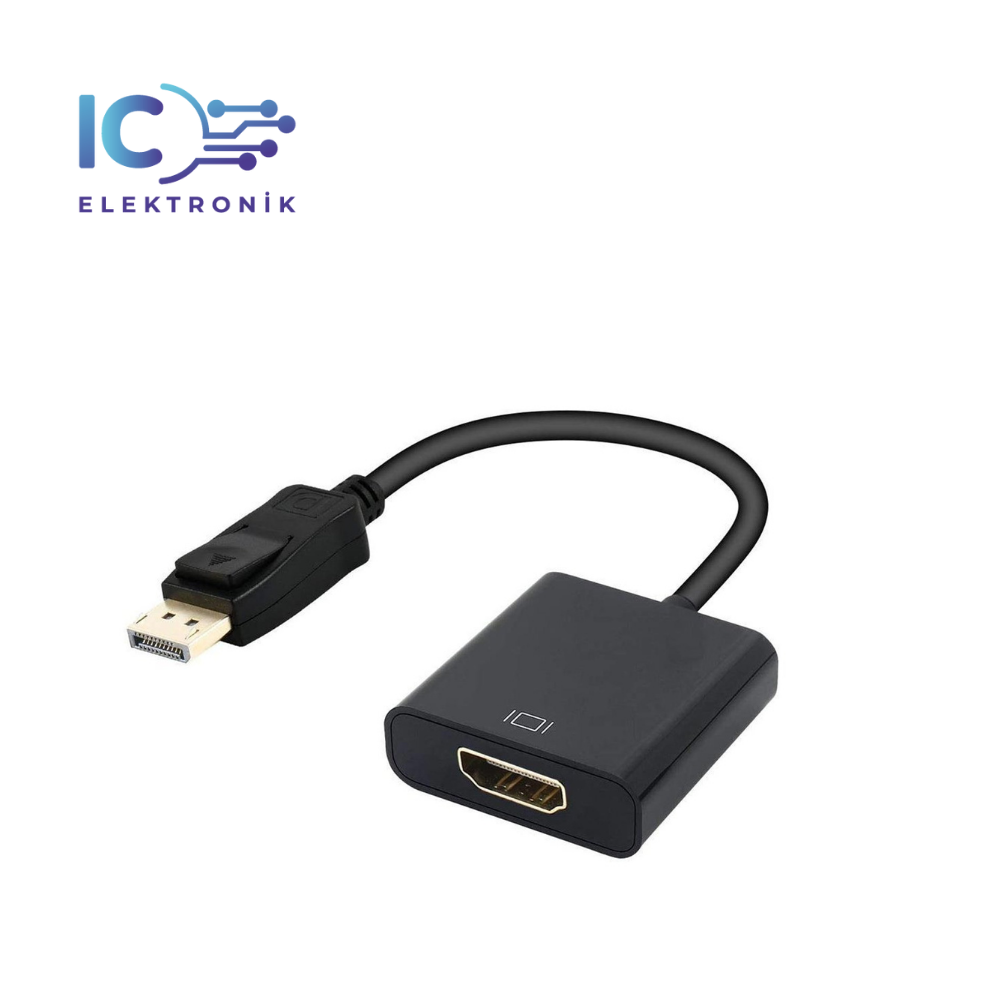 Displayport (M) To HDMI (F) Çevirici Adaptör Kablosu Siyah