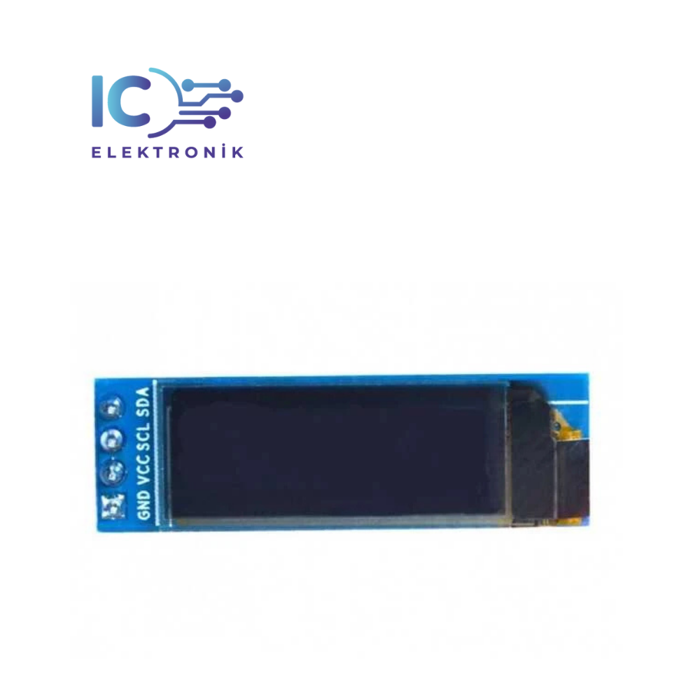 0.91'' 128x32 Oled Lcd Ekran mavi