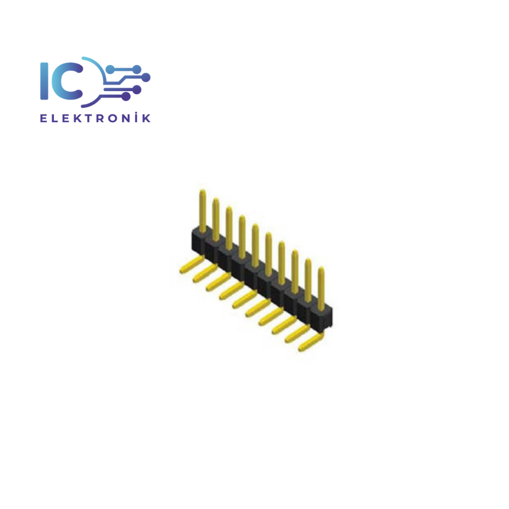 8 Pin (1x8) 2.54mm Eğik Erkek Pin Header