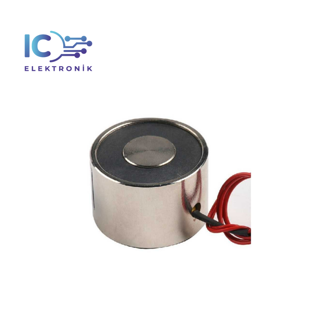 P40/25 12V Elektromıknatıs - 35kg Tutma Gücü