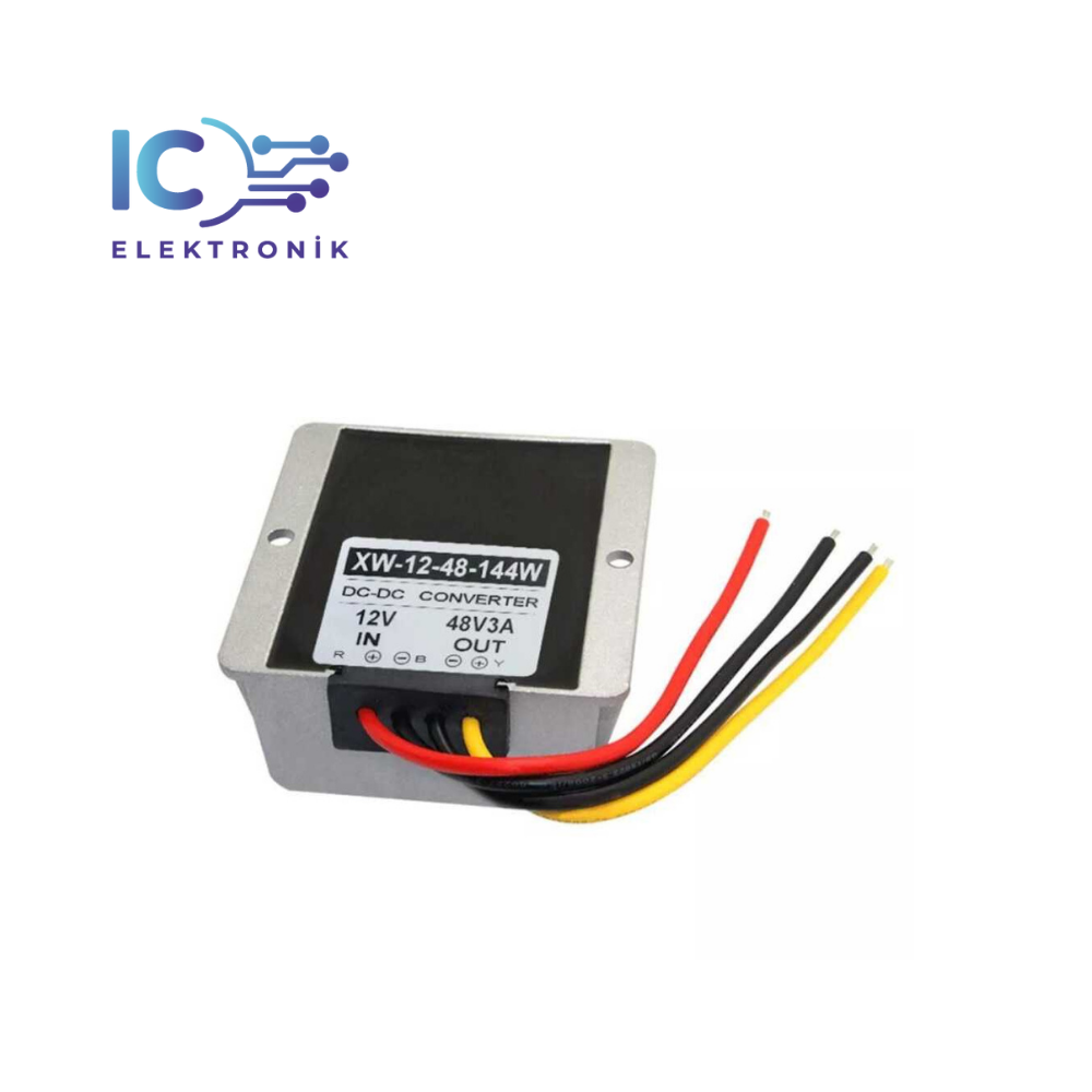 DC-DC 12V to 48V 3A Voltage Booster - 12V to 48V Step Up