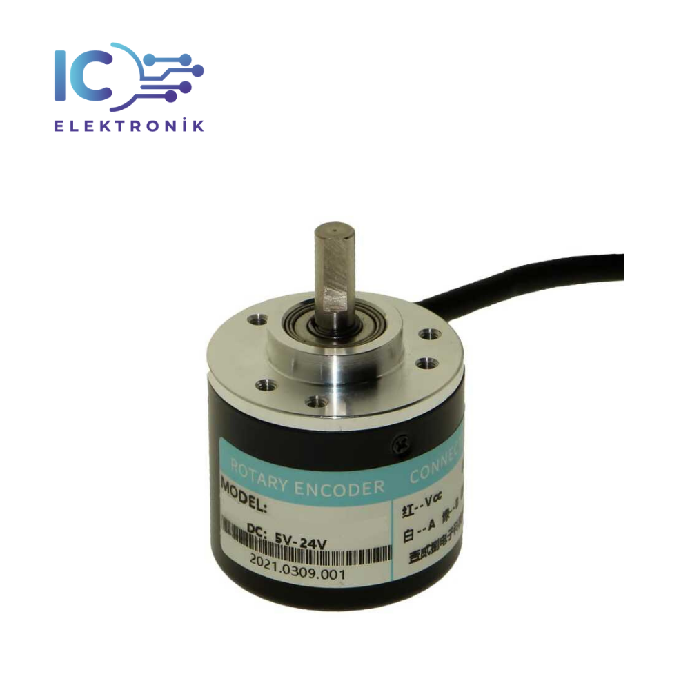 Artımlı Optik Döner Enkoder - 5-24V/DC 600 Darbe - (Rotary Encoder)