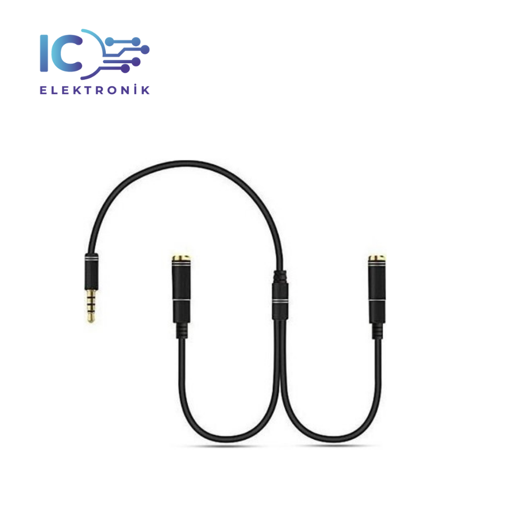 Stereo 3.5mm Kulaklık Çoklayıcı Y Splitter Kablo