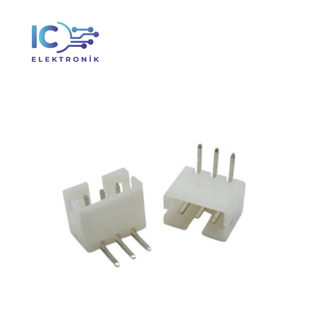 JST-XH 2.54mm Soketli 3 Pin Eğik Tunik Konnektör