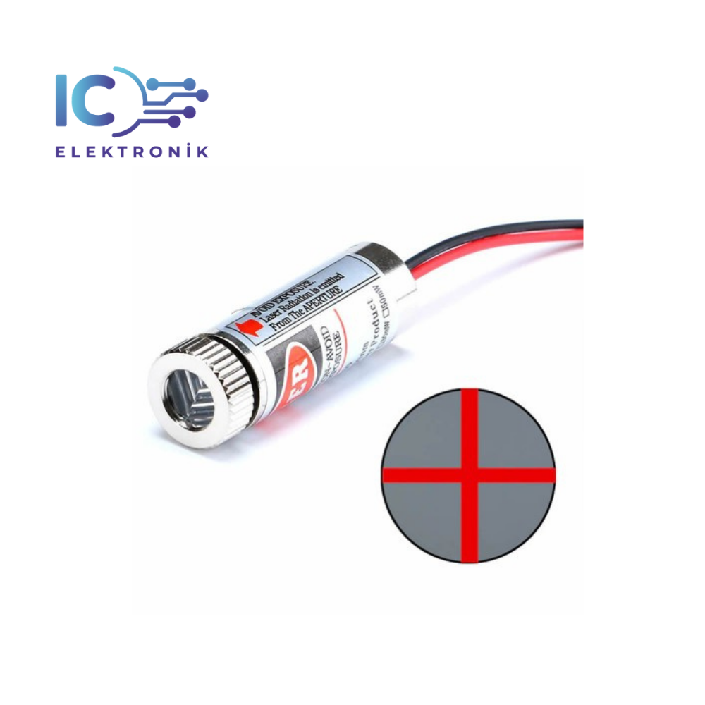 12mm 650nm 5mw Kırmızı ÇaprazKafalı Lazer