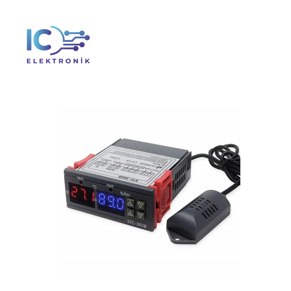 STC-3028 AC110-220V LCD Ekranlı Nem Sıcaklık Kontrol Modülü