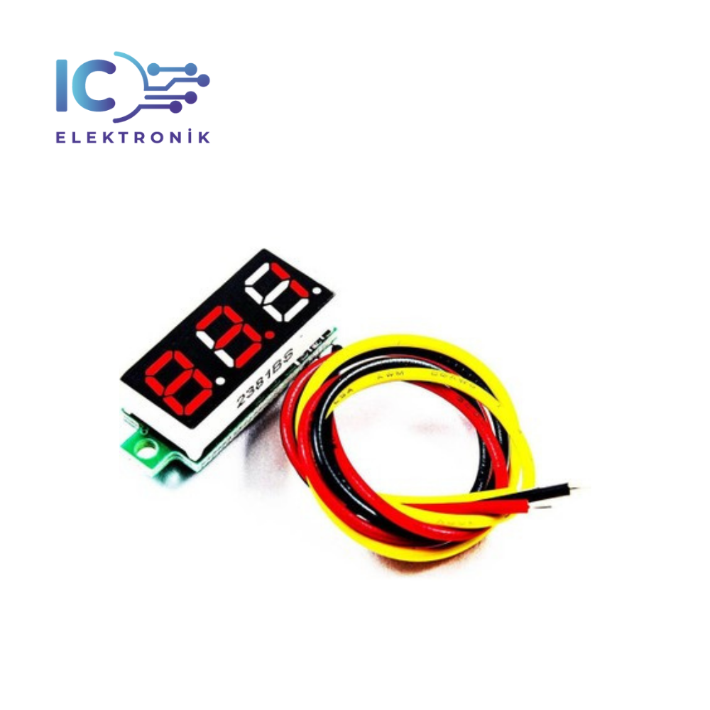 MİNİ VOLTMETRE 3 CABLE RED  0.28