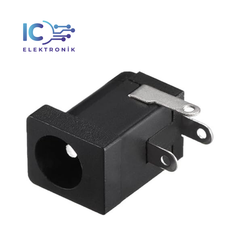 DC-005 5.5 x 2.1mm Siyah DC Güç Adaptörü Jak Soketi Modülü