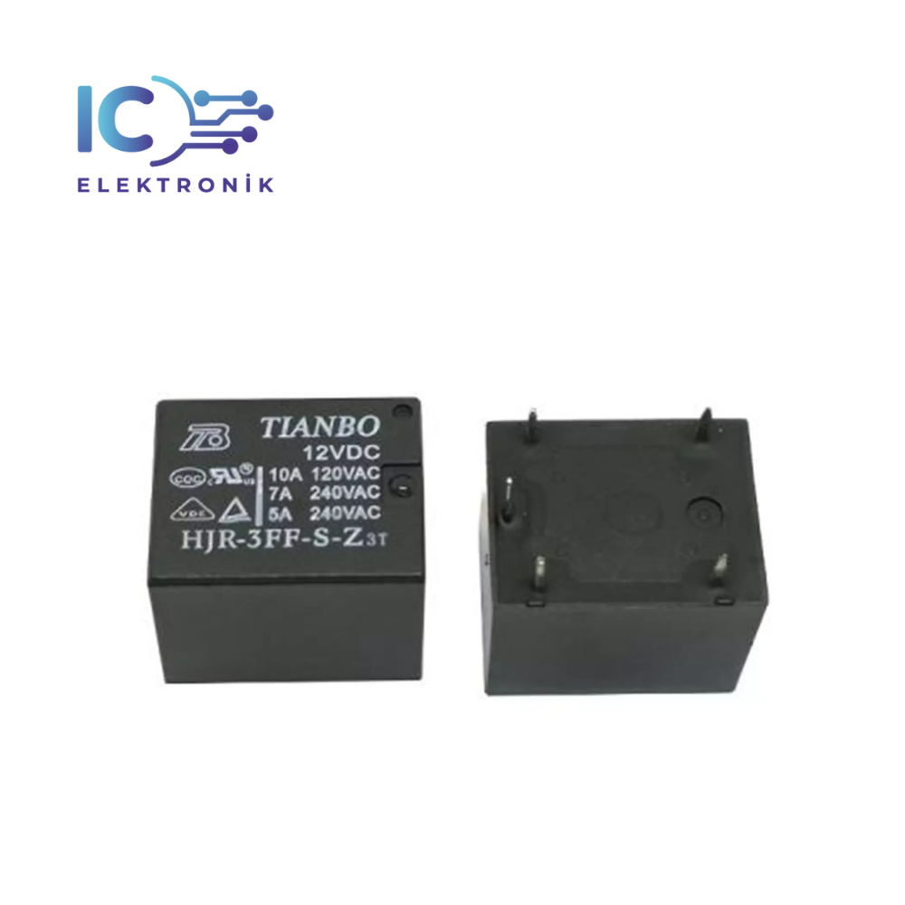 HJR-3FF-S-Z/12VDC 10A 12VDC Tianbo Röle 5 Pin