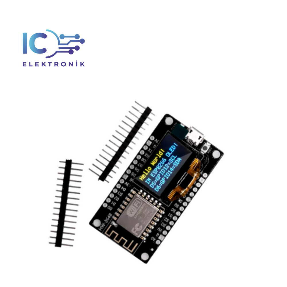 NodeMCU ESP8266 0.96 Inch OLED Wifi Geliştirme Modülü Micro USB