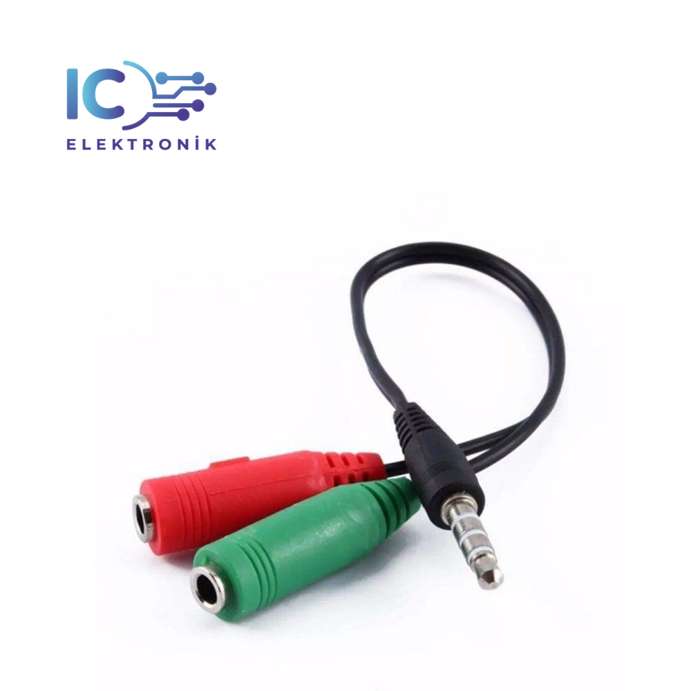 3.5mm Aux Kulaklık-Mikrofon Ayırıcı Kablo