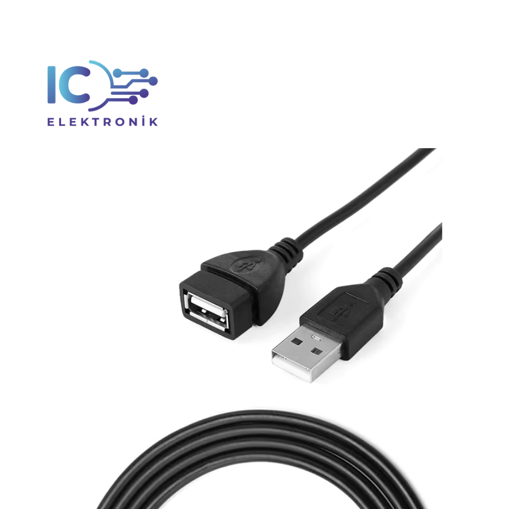 USB 2.0 Erkek Dişi Male to Female Uzatma Kablosu 1.5m