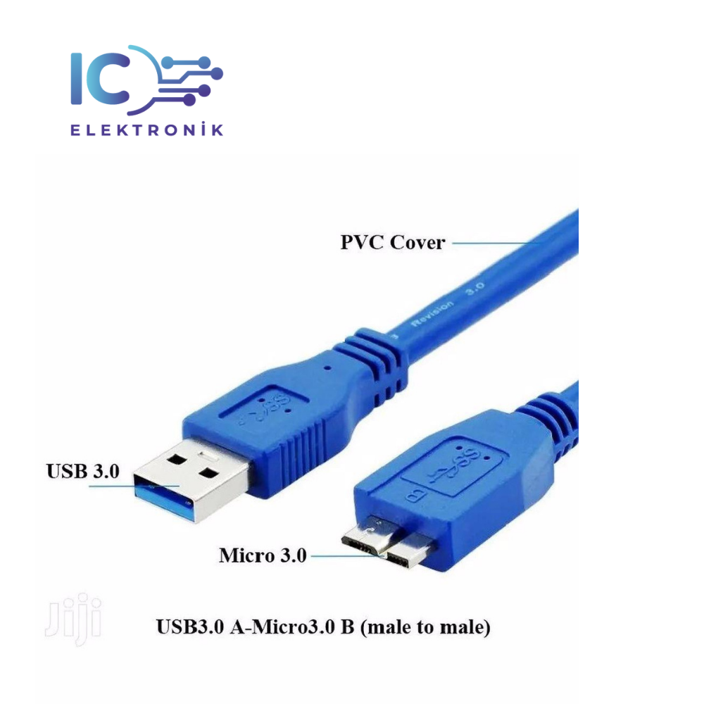 USB3.0 to Micro USB-B Harici Harddisk HDD Data Kablosu 1m
