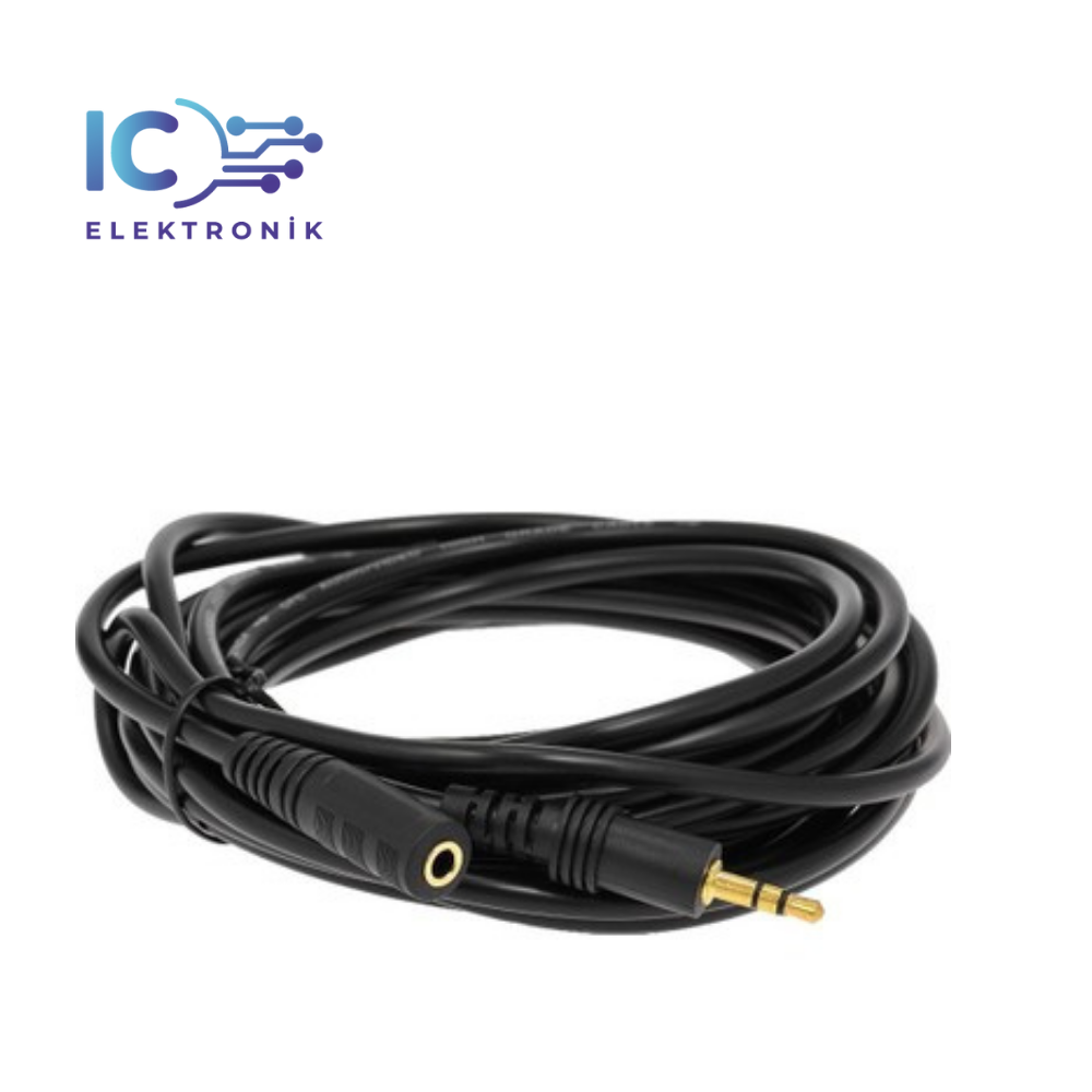 3.5mm Stereo Aux Audio Erkek - Dişi ( Male to Female ) Kablo 5m