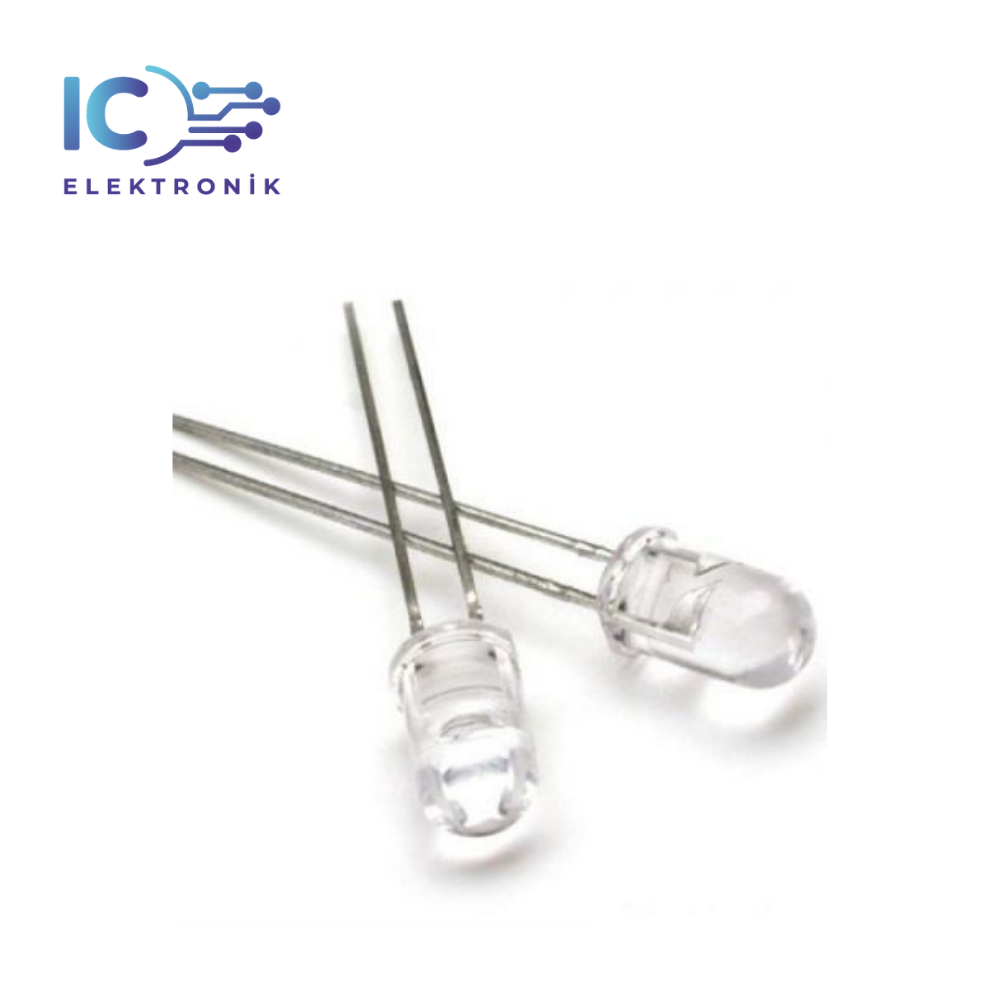 Transparent LED White 5mm