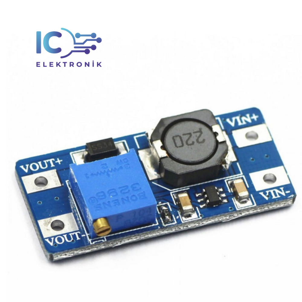 MT3608 2A Yükselteç DC-DC Aşamalı Güç Modülü