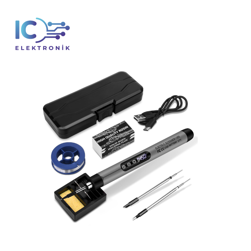 ŞARJLI HAVYA KALEMİ SETİ USB KUTULU (GRİ-EKRANLI)