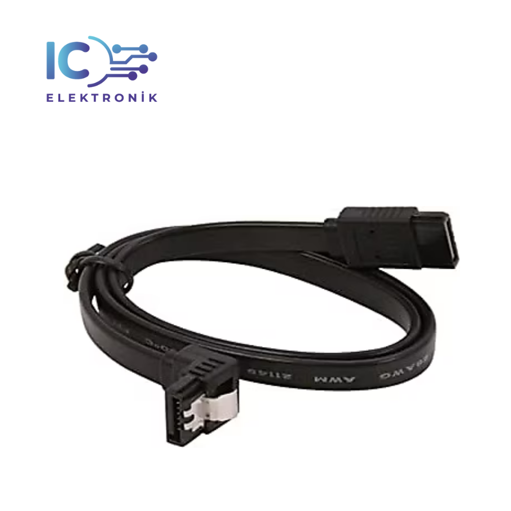 40 cm Sata Data Cable - 90 Degree - Metal Clip