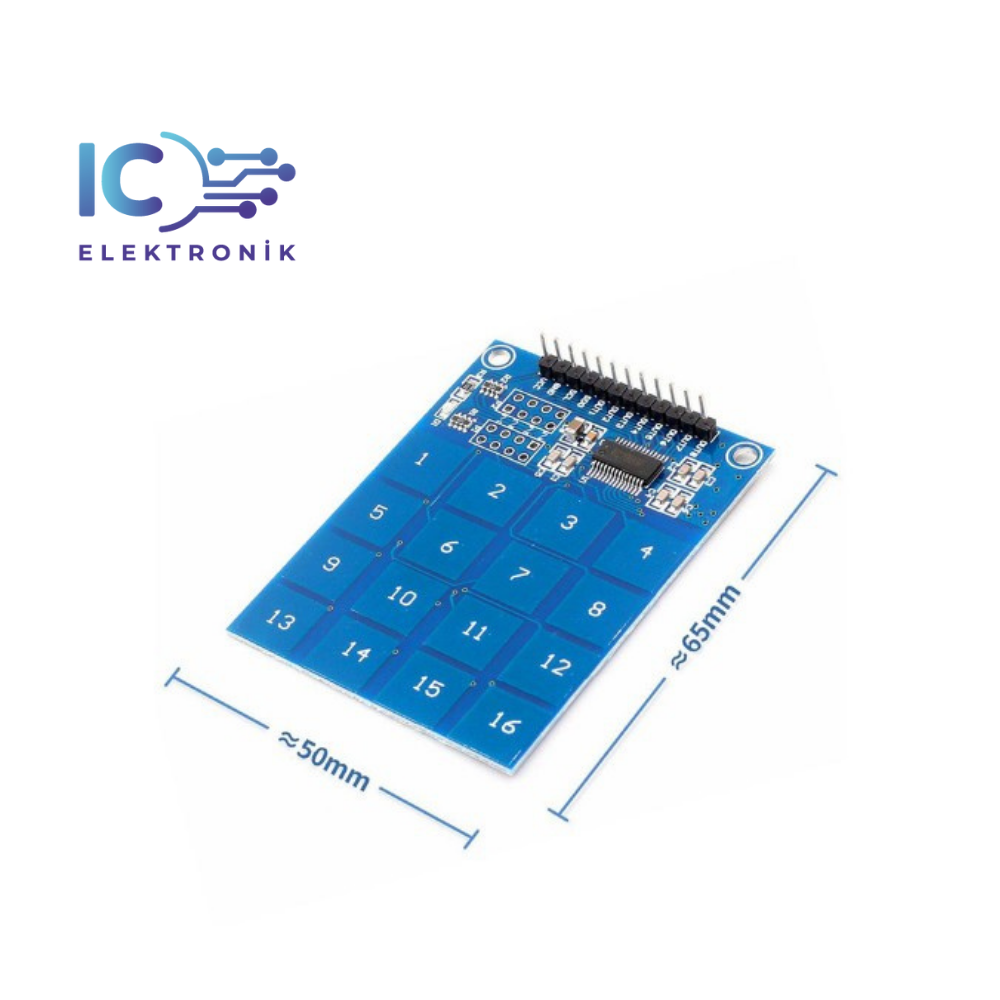 TTP229 Dokunmatik Dijital 16Kanal Tuş TakımıTTP229 16-way Capacitive Touch Switch Module