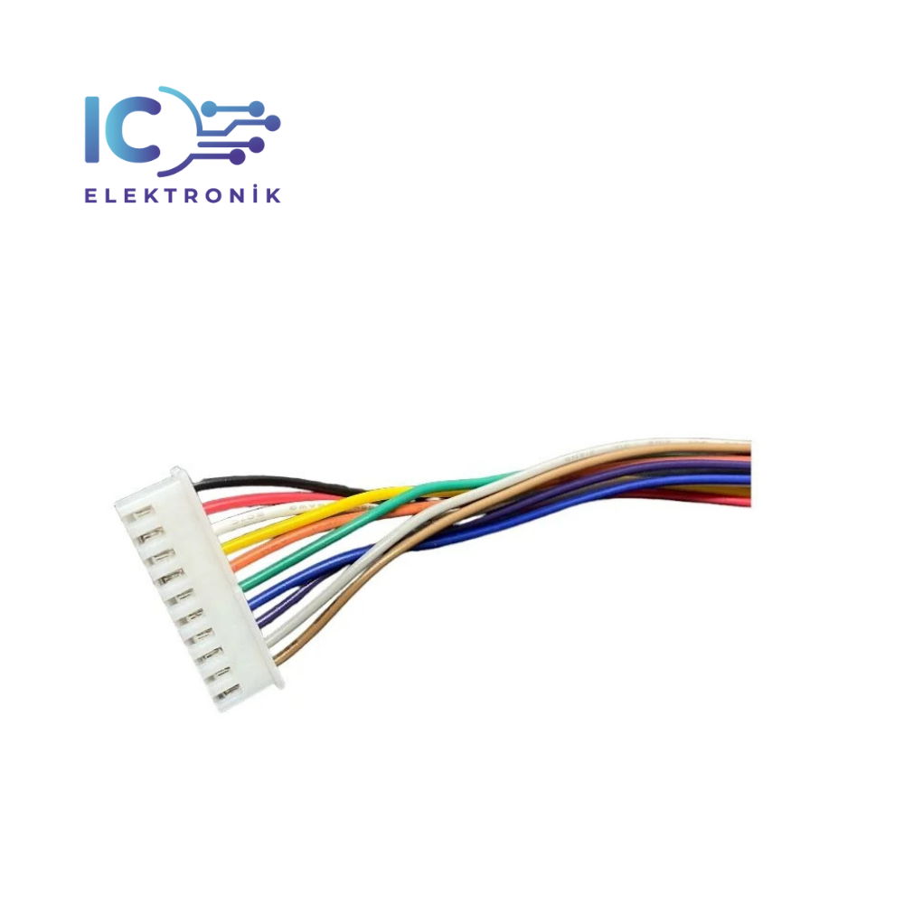JST-XH 2.54mm 10 Pin Tek Damarlı Bağlantı Kablosu 26AWG 20cm