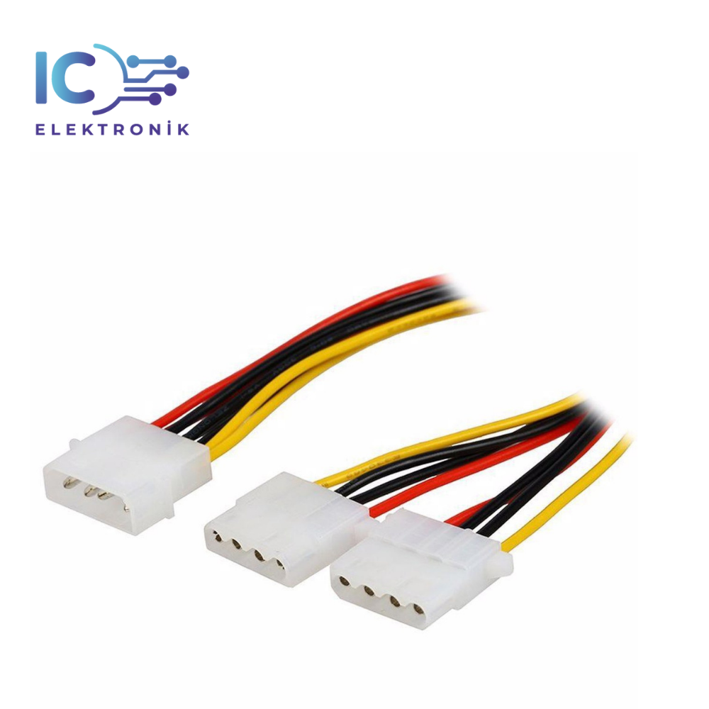 4 Pin Erkek 2 Port Dişi Molex Power Çoklayıcı Güç Kablosu