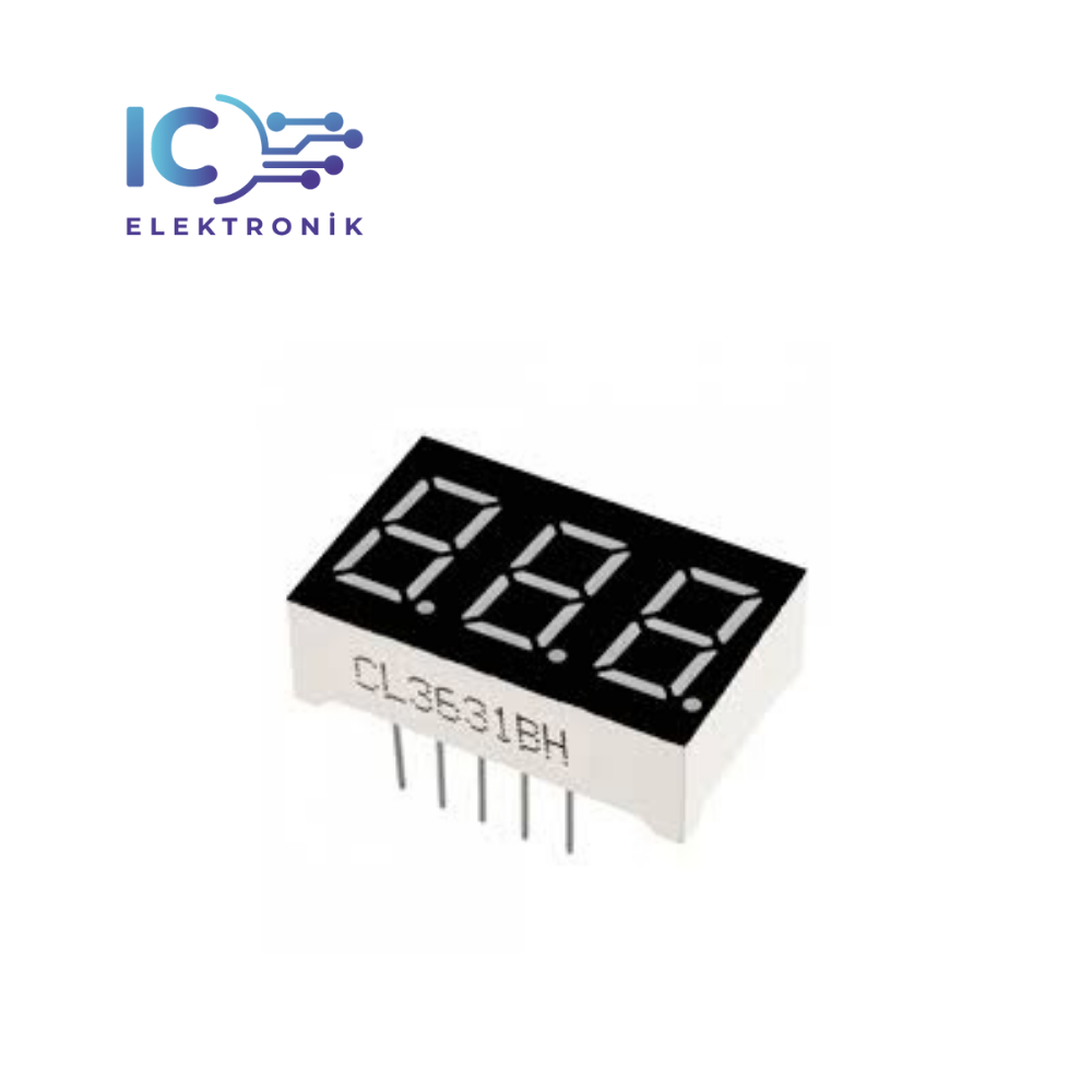 14mm 3-Way Common Anode Black Surface Display - Red  0.56 inches