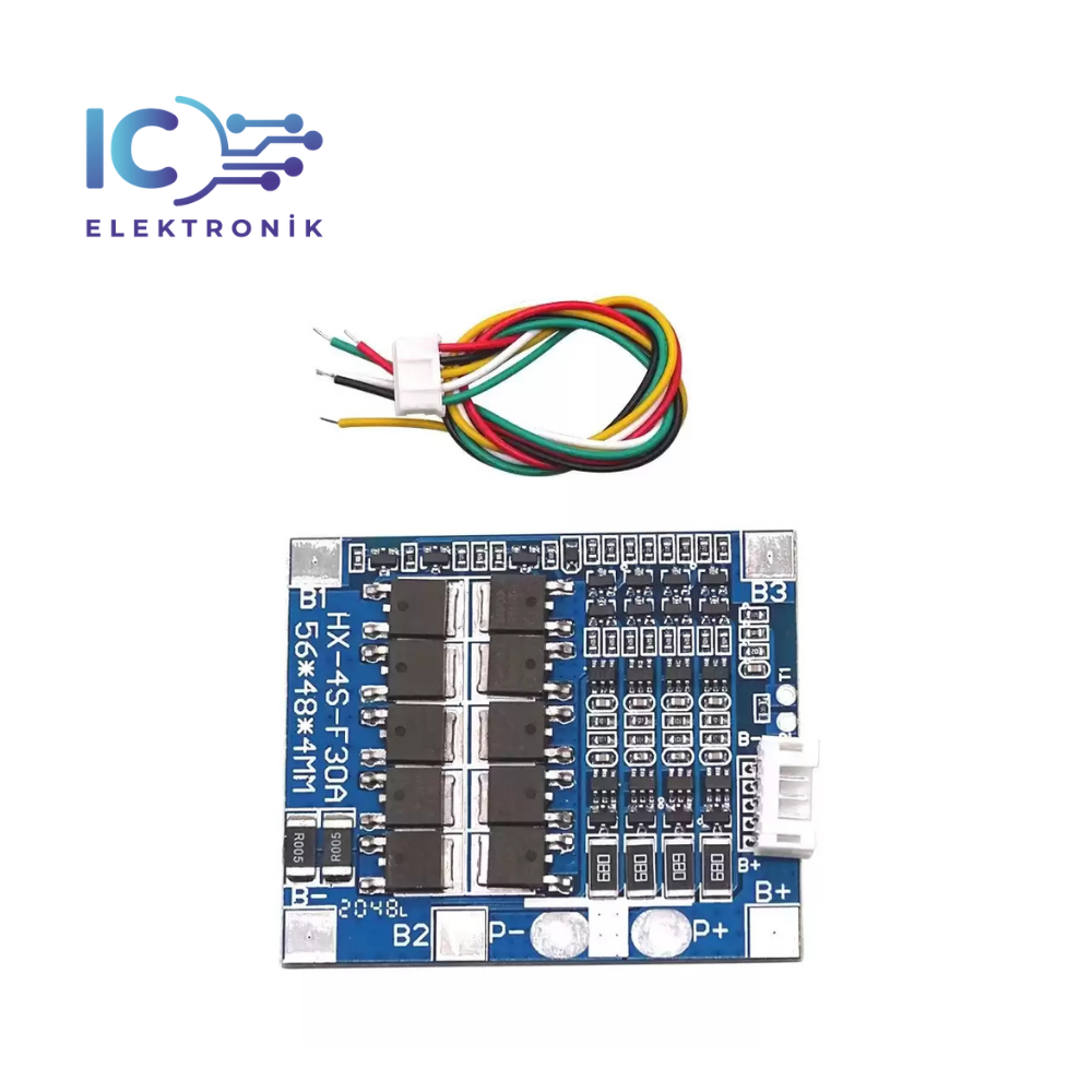4S 30A Li-ion Balanslı BMS (mavi)