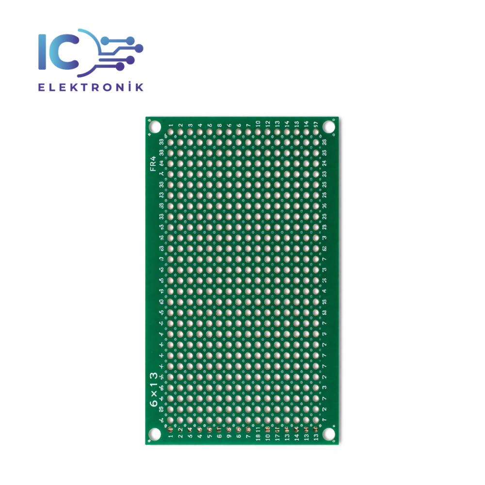 830 BREADBOARD UYUMLU DELİKLİ-BAKIRLI PERTİNAX 6*13
