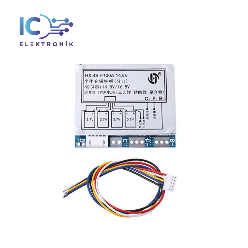 4S 12.8V 100A BALANSLI BÖLMELİ PORT