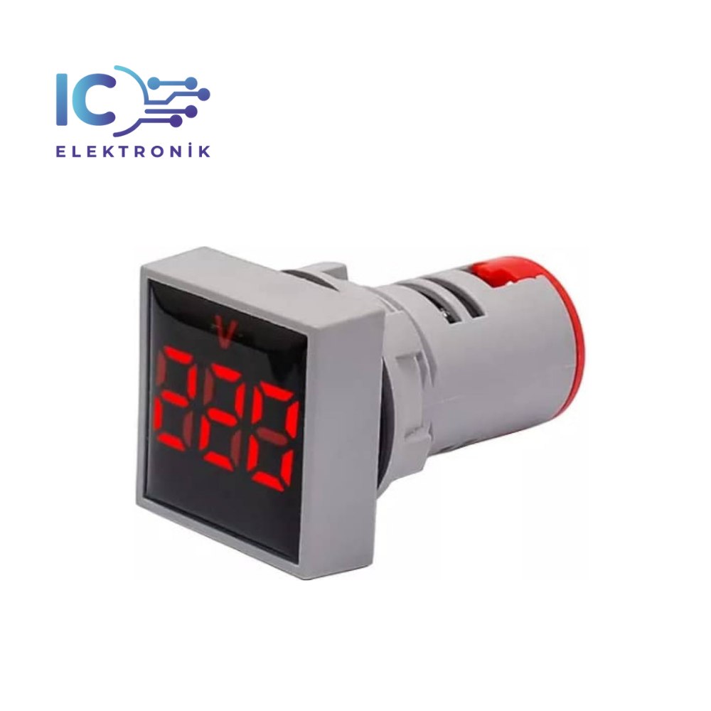 Digital Voltmeter- Square RED (ac60-500v 0-100a)