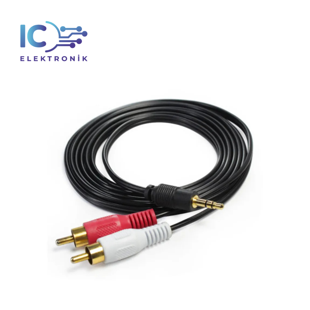3.5mm Aux Stereo 2RCA Erkek Erkek Kablo 1.5m