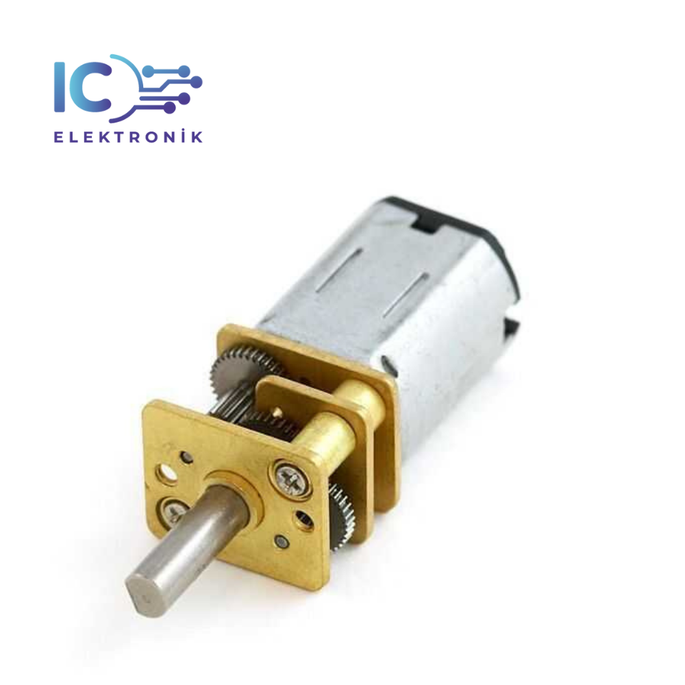 12V 12mm 4000 RPM Redüktörlü DC Motor