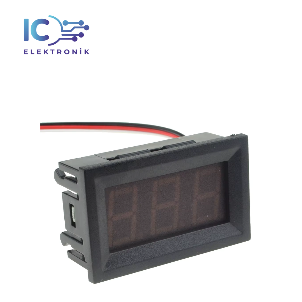 0.56 inç LED ekran 2 Kablo DC 4.5V-30V Voltmetre