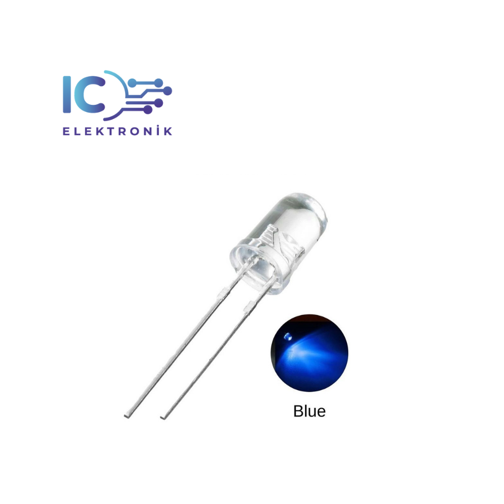 Flaşör LED Blue 5mm