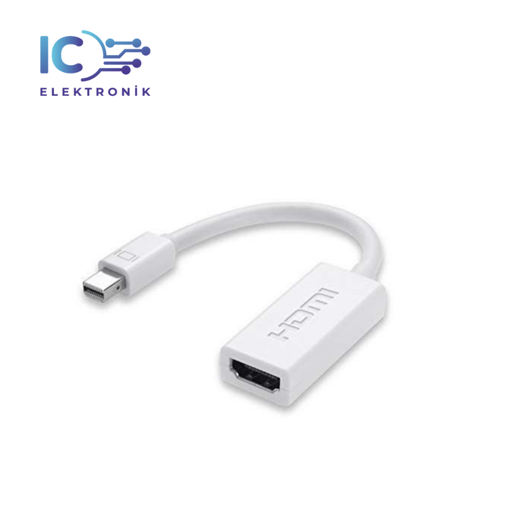 Mini Displayport to HDMI Dönüştürücü Adaptör Beyaz