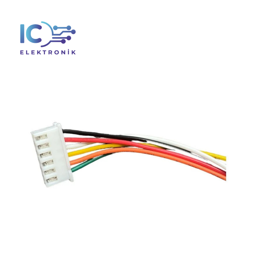 JST-XH 2.54mm 6 Pin Tek Damarlı Bağlantı Kablosu 26AWG 20cm