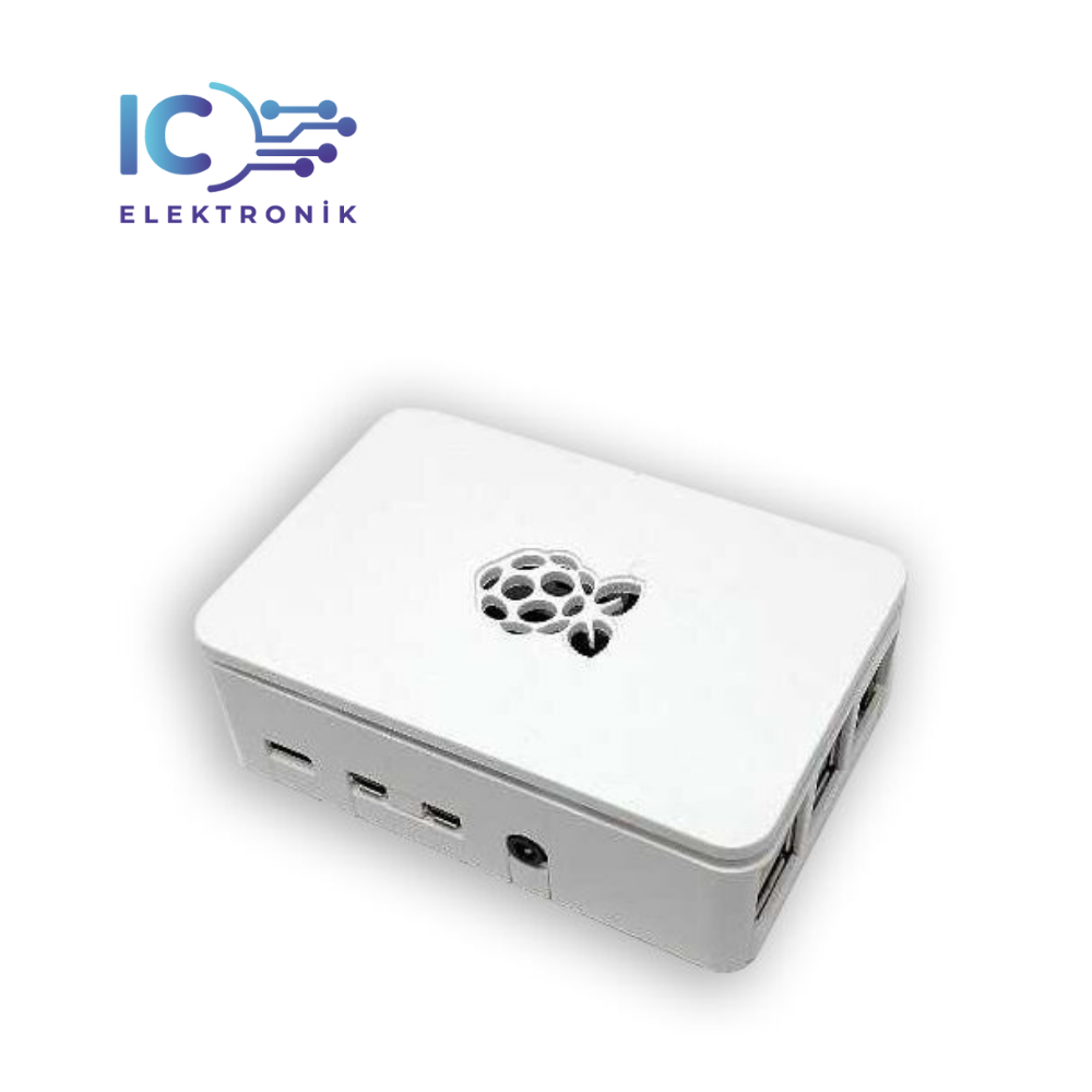 Raspberry Pi 4 Plastik Muhafaza Kutusu - Beyaz