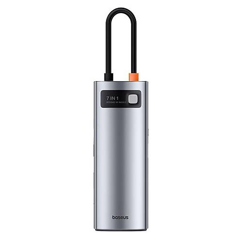 BASEUS STARJOY GRİ 7IN1 HUB GİRİŞ:TYPE-C, ÇIKIŞ:USB X3, TYPE-C X1, HDMI X1, MICROSD X1, SD X1 B00030708811-00