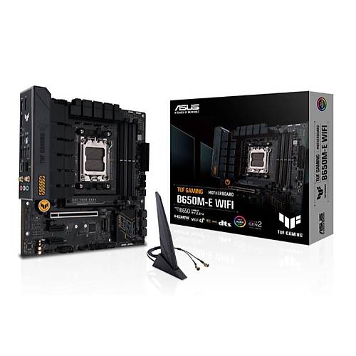 ASUS TUF GAMING B650M-E WIFI DDR5 6400MHZ 1XHDMI 2XDP 2XM.2 USB 3.2 MATX AM5 ( AMD AM5 7000 SERS LEMC LE UYUMLU)