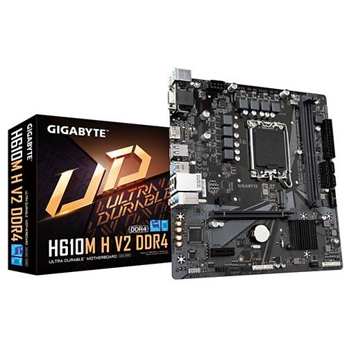 GIGABYTE H610M-H-V2 DDR4 3200MHZ 1XVGA 1XHDMI 1XM.2 USB 3.2 MATX 1700P (12. / 13. VE 14. NESL LEMC UYUMLU)