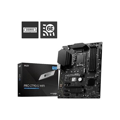 MSI PRO Z790-S WIFI DDR5 6600MHZ 1XHDMI 1XDP 2XM2 USB 3.2 ATX 1700P (12. / 13. VE 14. NESL LEMC UYUMLU)