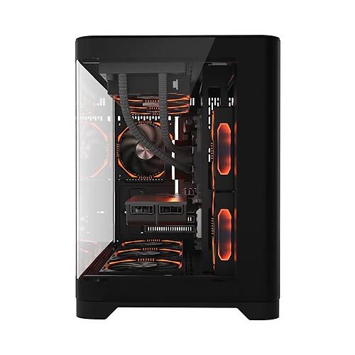 1ST PLAYER UVIEW UV6 SYAH 750W 80+ SILVER ATX 3.1 ARGB 3X12CM FAN PANORAMK TEMPERL CAM USB 3.0 M-