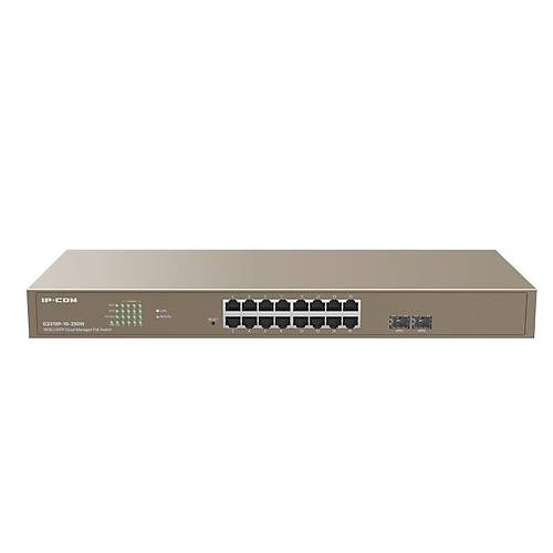 IP-COM G3318P-16-250W 16 PORT GIGABIT + 2X1GB SFP UPLINK CLOUD YNETLEBLR RACKMOUNT 250W POE SWITCH