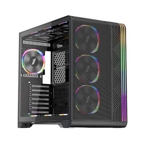 1ST PLAYER VT7 SYAH 850W 80+ SILVER ATX 3.1 ARGB 4X12CM FAN TEMPERL CAM USB 3.0 ATX KASA